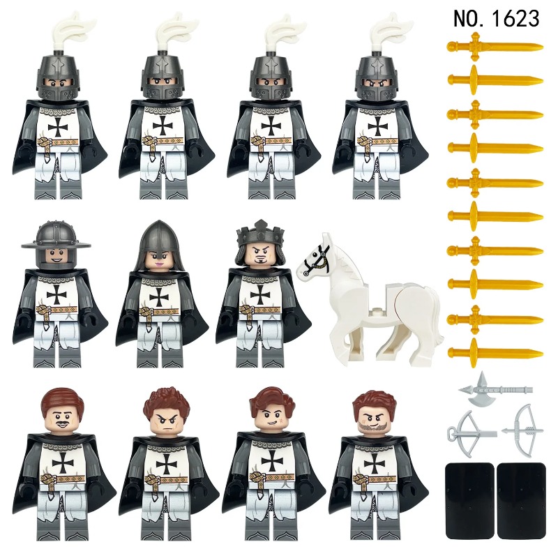 Model Kit Knight - Medieval soldier knight Rome assembled building