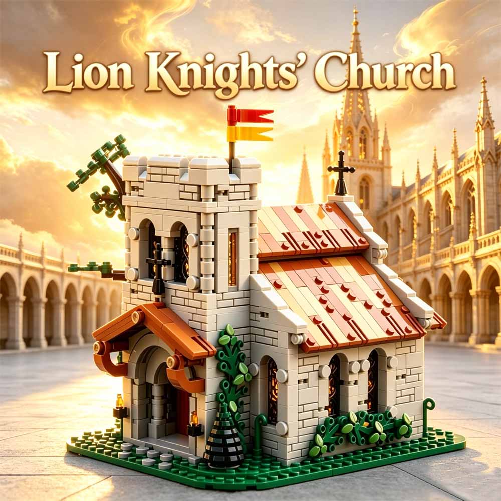 Model Kit Knight - Medieval Lion Knights Church Building Blocks