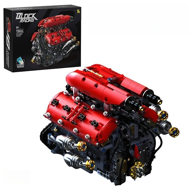 Model Kit V8 - T5011 1370pcs Simulation V8 Turbo Engine