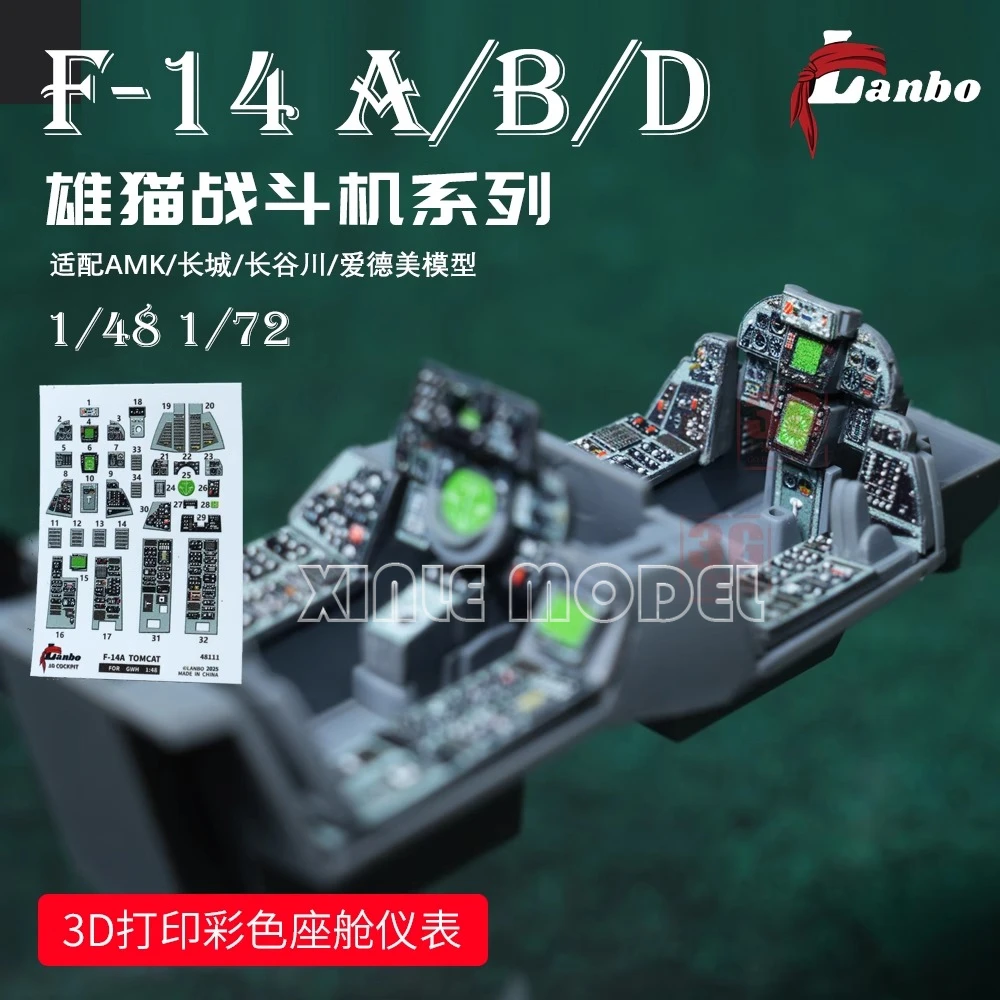 Model Kit Wall E - Lanbo 3D color cockpit instrument F-14A/B/D