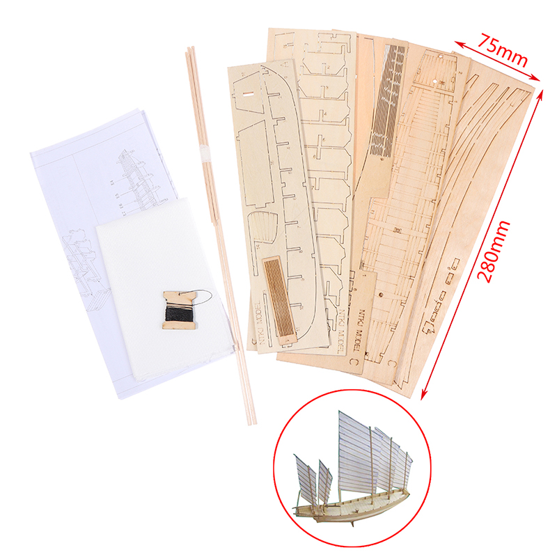 1pcs Chinese sand boat wooden  - Model Kit Entry Grade ulasan dan harga