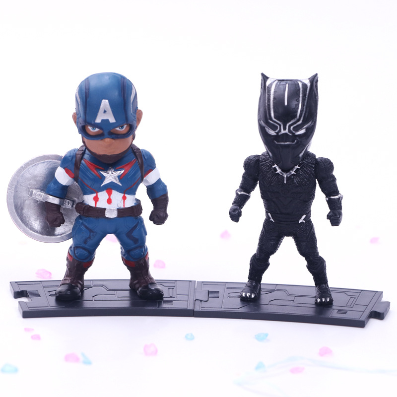 6pcs/set Marvel Avengers Black - Model Kit Spiderman ulasan dan harga