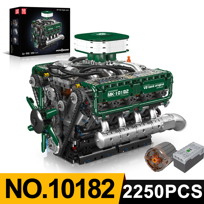 Mould King 10182 V8 Tank Engin - Model Kit V8 ulasan dan harga
