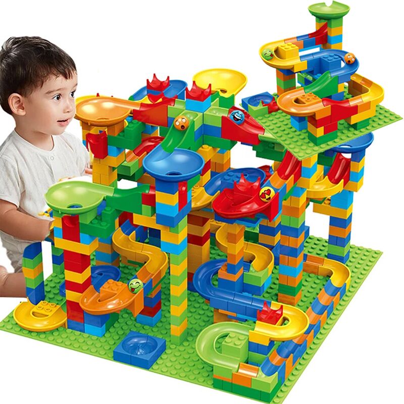 84-504PCS Marble Race Run Bloc - Model Kit Wall E ulasan dan harga