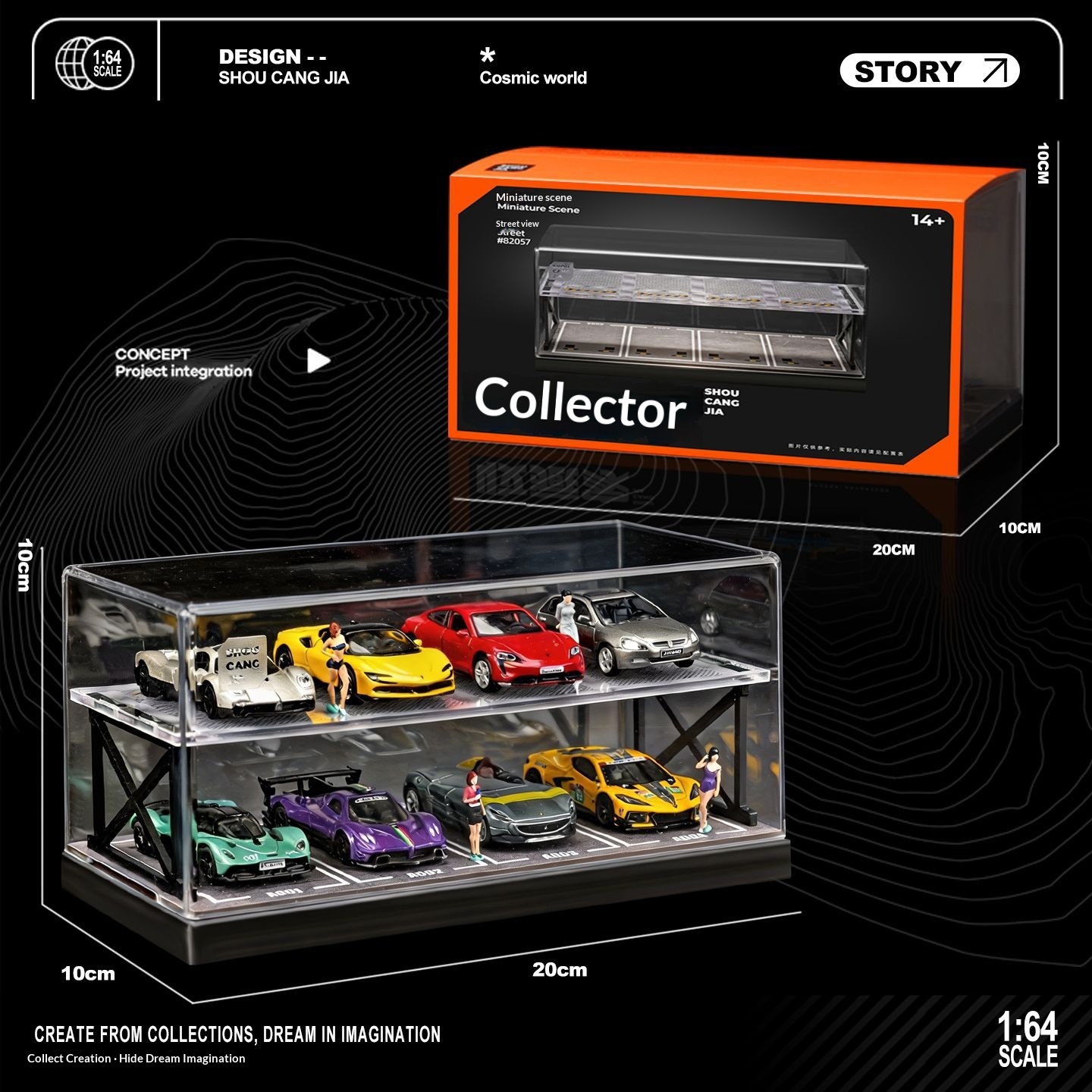 Collector 1:64 Scale Two-Story - Model Kit Display ulasan dan harga