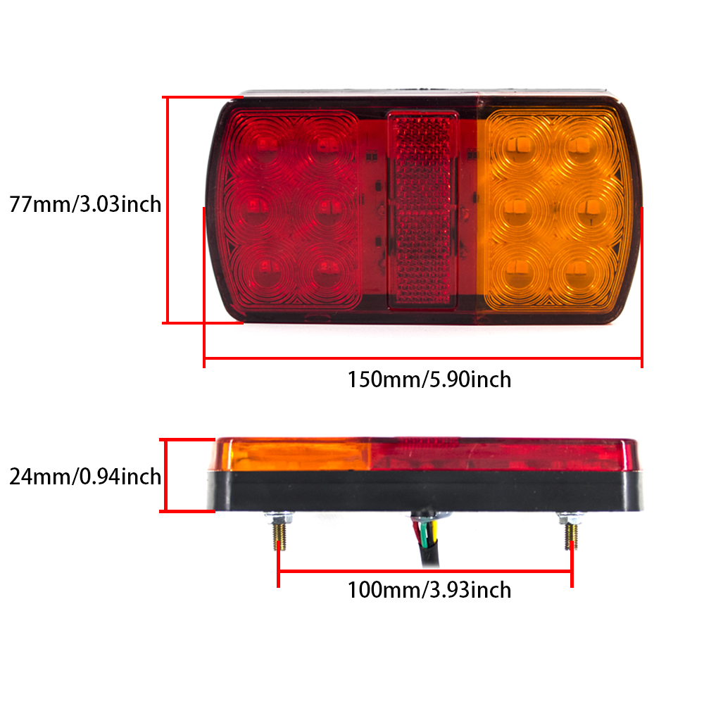 2Pcs Car Waterproof 12 LED Tai - Model Kit Ship ulasan dan harga