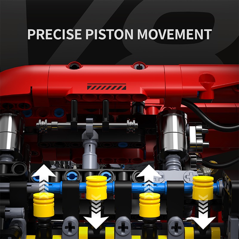 T5011 1370pcs Simulation V8 Tu - Model Kit V8 ulasan dan harga