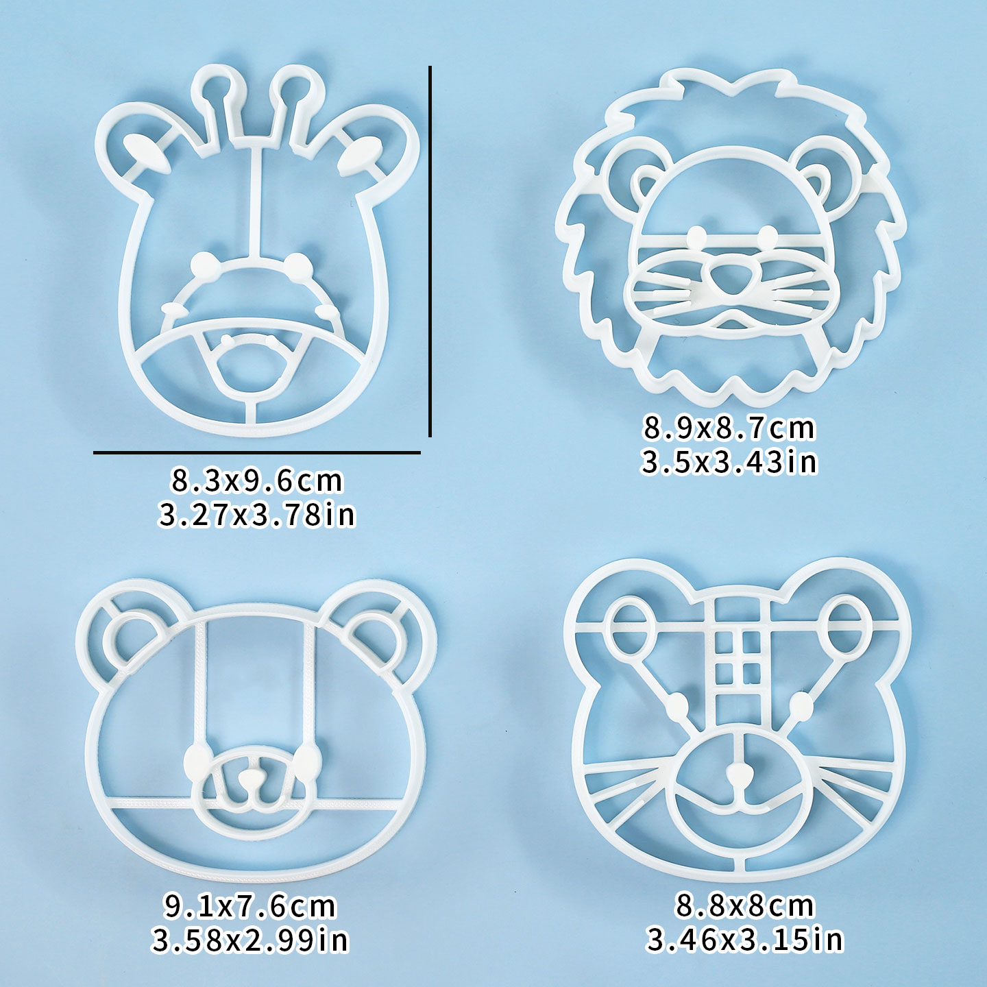 4 Pcs Animal Cookie Cutters Se - Model Kit For Beginners ulasan dan harga