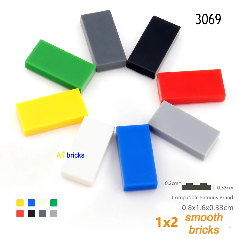 50pcs/lot 1x2 Tile Building Bl - Lego Set City ulasan dan harga