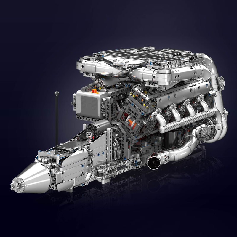 Mould King 10168 V8 Twin Turbo - Model Kit V8 ulasan dan harga