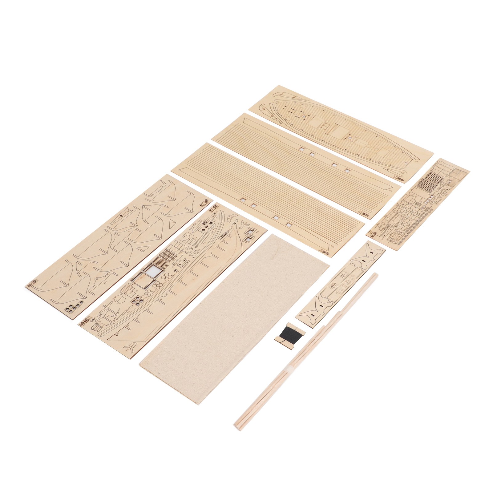 1:130 Wooden Sailboat Kit Inte - Model Kit Ship ulasan dan harga