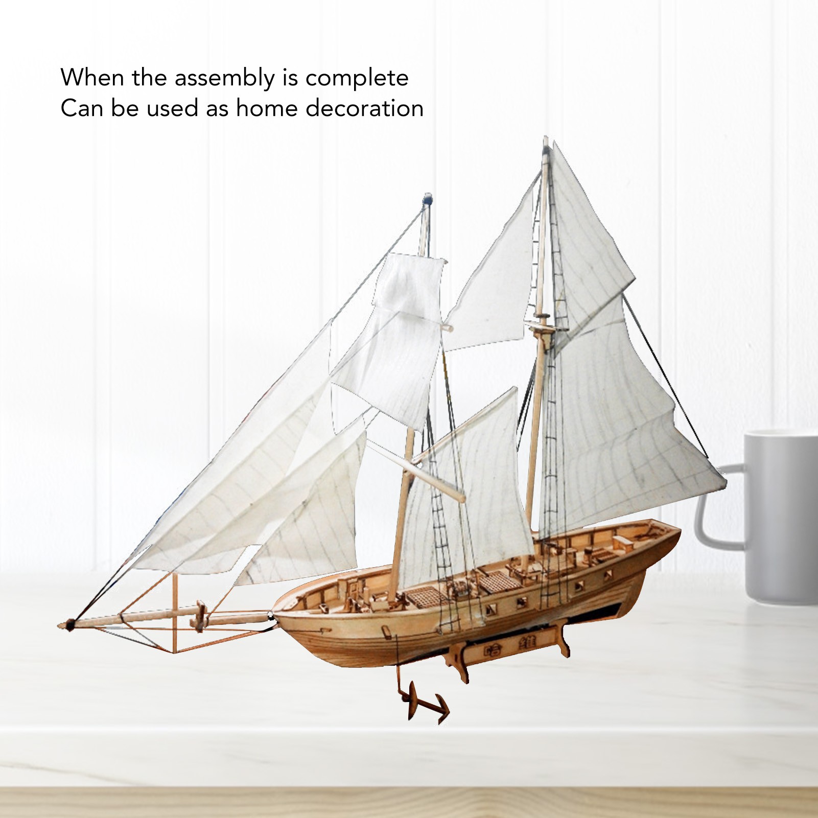 1:130 Wooden Sailboat Kit Inte - Model Kit Ship ulasan dan harga